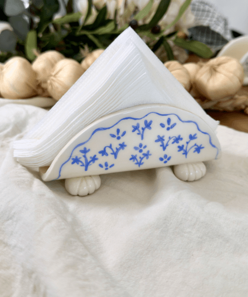 Servilletero Patitas - Azul