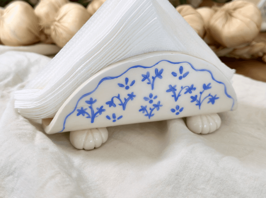 Servilletero Patitas - Azul