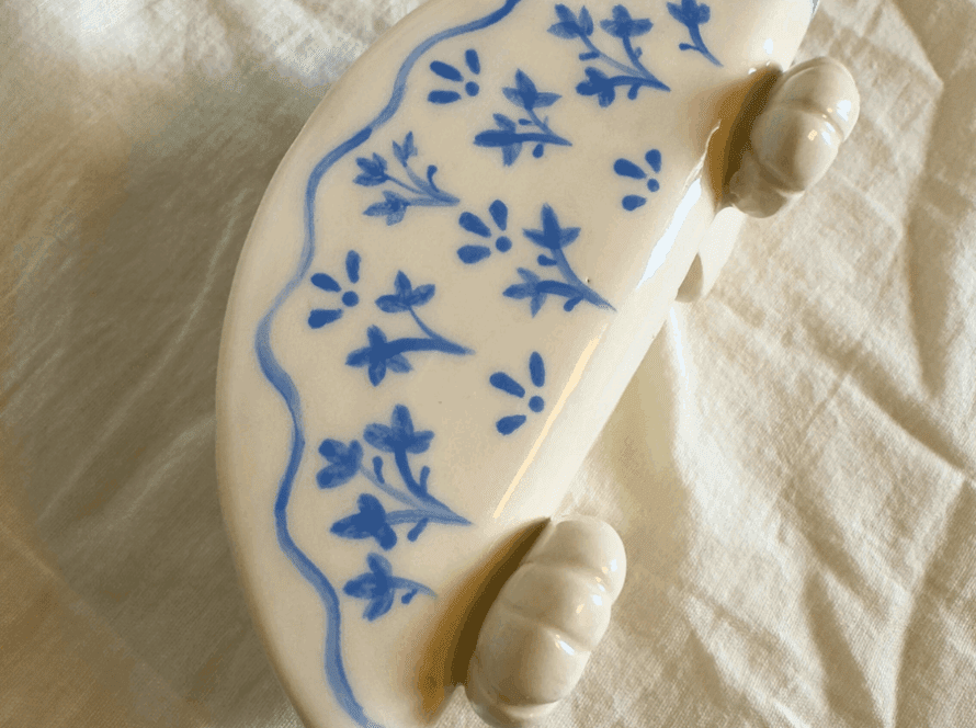 Servilletero Patitas - Azul